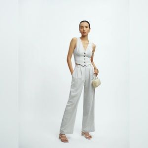 Reformation Devin Vest & Petite Montauk Pant